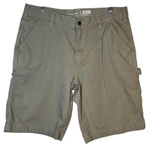 CARHARTT Sz 36 Cargo Shorts Men's Tan Khaki Relaxed Fit Knee Carpenter Workwear